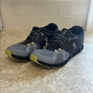 On Running Sneakers in Gray and Yellow
